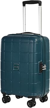 American Tourister Hundo Suitcase V2, Cabin Size 55 cm / 20 inch, 4 Spinner Wheels, Hard Top, PP, Deep Teal|DuoSaf™ Security Zipper|TSA Combination Lock - 3 Years International Warranty on Amazon - Best Deal Finder