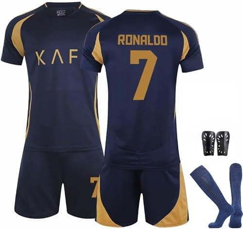 2024/25 Away ANF Football Jersey Kit– RONALDO #7 Special Edition–Soccer Uniform Set with Shorts,Socks&Knee Pads–Athletic Training Gift for Men,Youth&Boys(16–3XL),Dark Blue on Amazon.ae - Price Tracker