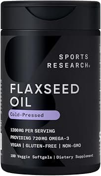 سبورتس ريسيرتش زيت بذور الكتان النباتي (1200 ملغ) مكمل عشبي مع ALA Omega 3 على أمازون - دليلك لأفضل العروض