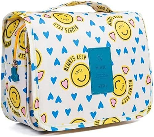 eWINNER Multifunctional Portable Travel Storage Bag Cosmetic Organizer Cloth Underwear towel Toiletry Bag Women men Suitcase Makeup Organizer Wash Hanging Storage Bag (Smiley) on Amazon - Best Deal Finder
