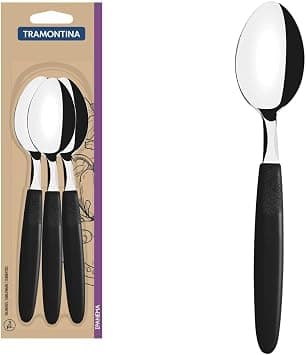 Conjunto De Colheres De Mesa Tramontina Ipanema Com Lâminas Em Aço Inox E Cabos De Polipropileno Preto 3 Peças on Amazon.ae - Price Tracker