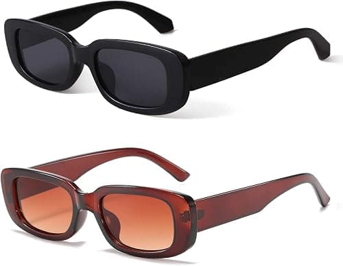 BUTABY Rectangle Sunglasses for Women Retro Driving Glasses 90’s Vintage Fashion Narrow Square Frame UV400 Protection on Amazon.ae - Price Tracker