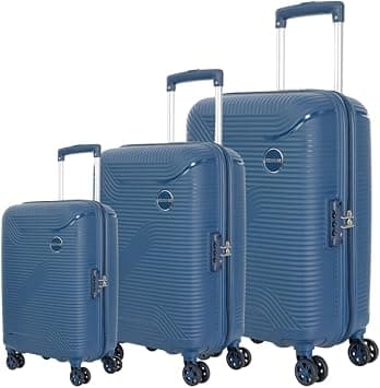 American Tourister Maxplus 3Pcs Set (55/68/79 cm), Polypropylene, Navy|TSA Lock|RPET|Scratch & Impact Resistant Material - 3 Years International Warranty on Amazon - Best Deal Finder