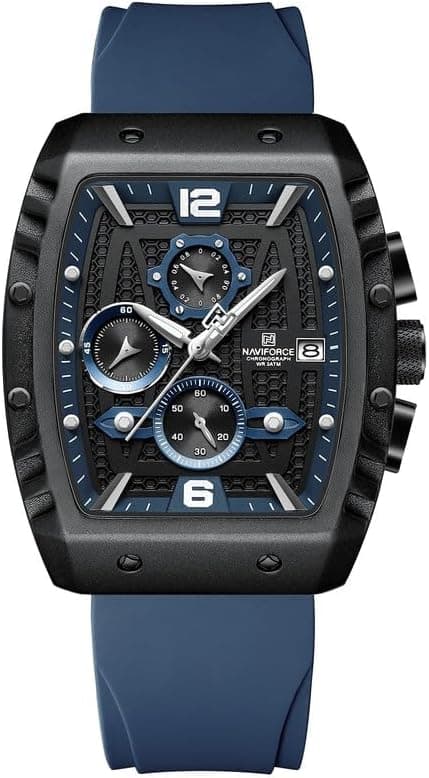 NAVIFORCE Men Analog Sports Chronograph Date Silicon Strap Quartz Watch -NF8025 على Amazon.ae - متتبع الأسعار