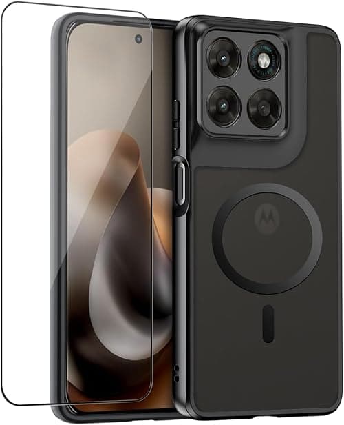 Gruattreay Case Compatible with Motorola Moto G77 5G/G67 5G, Compatible with Mag-Safe, Shockproof Translucent Anti-Fingerprint, Yellowing Resistant, Magnetic Hybrid Case with 1-Pack Screen Protector على Amazon.ae - متتبع الأسعار