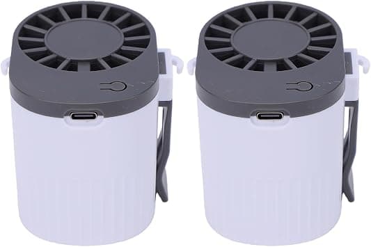 Luqeeg 2Pcs Gray Wearable Waist Clip Fan 360 Rotatable Air Blower 3 Speed Personal Cooling Device على Amazon.ae - متتبع الأسعار