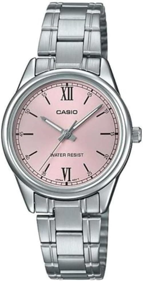 Casio Women's Watch - LTP-V005D-4B2UDF Pink Dial, Silver Band on Amazon.ae - Price Tracker