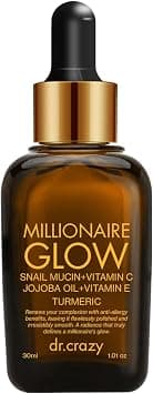 Dr. Crazy Millionaire Glow, Pure Vitamin C, Dark Spot Care, Snail Mucin, Niacinamide, Anti Aging, Tone, Glow & Repair, Vitamin C serum for face, Glow Serum 30ml on Amazon.ae - Price Tracker