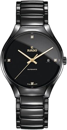 Rado Men's Black Dial Ceramic Band Watch - R27056712 on Amazon.ae - Price Tracker