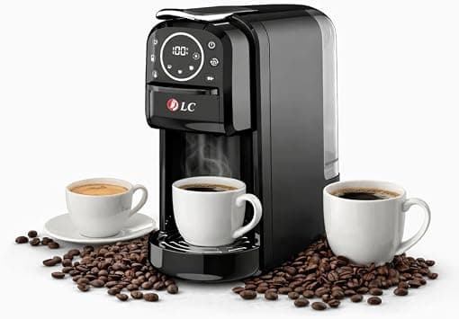 3-in-1 Multi-Capsule Coffee Machine Compatible With Nespresso Dolce Gusto And Coffee Powder 700ML 1400W Black DLC-7337 on Amazon - Best Deal Finder