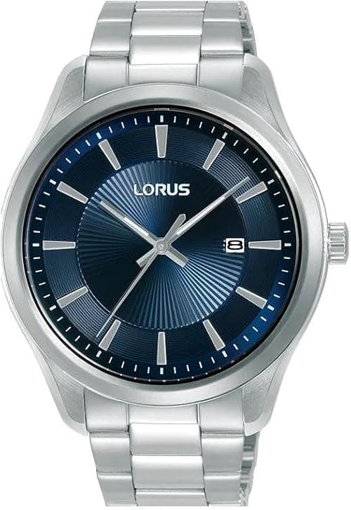LORUS Herren Analog Quarz Uhr mit Edelstahl Armband,Silber/Schwarz on Amazon.ae - Price Tracker