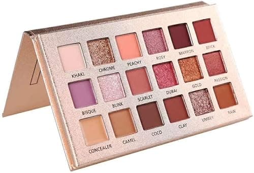 TUZ Eyeshadow Palette 18 Colors Cool Toned Matte Glitter Eyeshadow Palette Longlasting Waterproof Smoky Eye Shadow for Girls and Women on Amazon.ae - Price Tracker