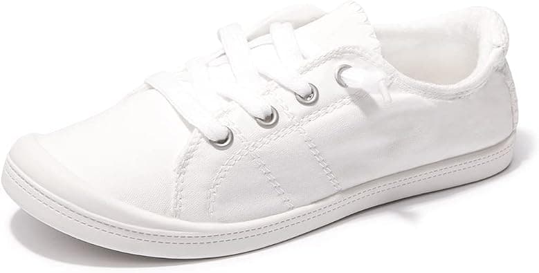 Women's Slip On Canvas Sneaker Low Top Casual Walking Shoes Classic Comfort Flat Fashion Sneakers on Amazon.ae - Price Tracker