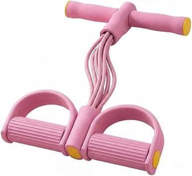 6-Tube Resistance Band with Handles and Foot Pedals, 50lbs Tension, Rubber Fitness Band for Home Workout, Full Body Exercise, Pink - Amazon.sa Price Tracker