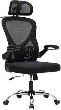 Multi Home Furniture Black Mesh Office Chair – Ergonomic Chair with Lumbar Support, Headrest, Adjustable Height, Tilt-Lock Mechanism, 360° Swivel Desk Chair, Computer Chair, Office Chair for Home على Amazon.ae - متتبع الأسعار
