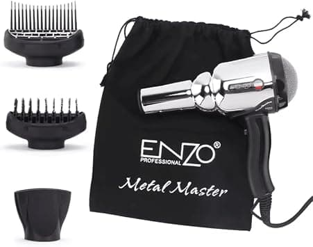 ENZO EN-3001 Professional Hair Dryer – Powerful 2200W Ionic Hair Dryer with 3 Heat Settings, 2 Speed Settings, and Concentrator Nozzle-Intl Version on Amazon.ae - Price Tracker