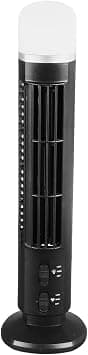 Bewinner Bladeless Tower Fan, Standing Cooling Fan, USB Desk Fan with 90° Oscillation, Quiet Gentle Breeze, Light for Home Bedroom Office (Black) - Amazon.ae Price Tracker