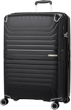 LEGEND WALKER LW 5304 VITA hardshell Expansion security zipper Spinner Luggage, Black, 27 inch, Central Hardside Expandable Luggage With Spinner Wheels على أمازون - دليلك لأفضل العروض