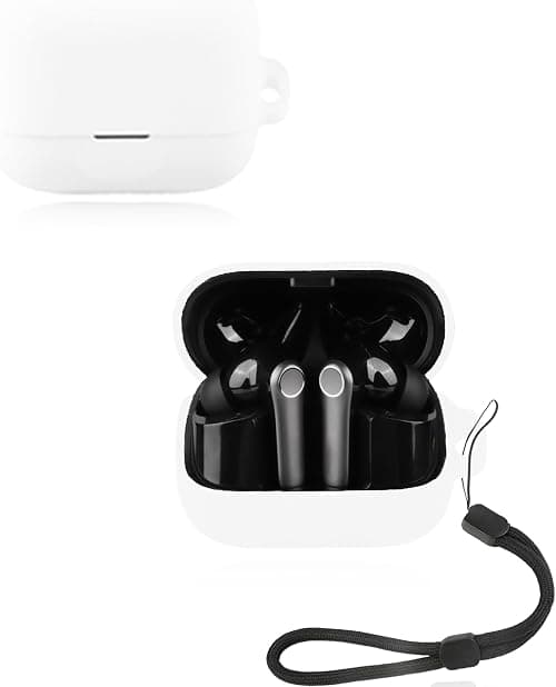 Case for EarFun Air Pro 4+ Wireless Earbuds, yystao Soft Silicone Protective Cover compatible with EarFun Air Pro 4 Plus, With Lanyard, Dustproof, Shockproof & Durable, White on Amazon.ae - Price Tracker
