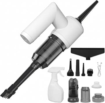 5 in 1 Handheld Vacuum Cleaner, Cordless Window Vacuum Squeegee, Car Vacuum Portable Cordless for Home Car Cleaning Pet Hair, 5000Pa Strong Suction, Ultra-Light 1.1lbs Wet/Dry Vacuum Cleaner on Amazon - Best Deal Finder