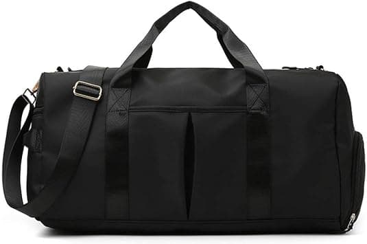 Gym Bag Sports Travel Duffel Bags with Shoe Compartment&Dry Wet Storage Pocket,Durable Waterproof Fitness Workout Tote Yoga Handbag with Adjustable Shoulder Strap for Men and Women, Black on Amazon - Best Deal Finder