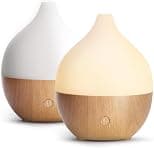 SALKING Scent Diffuser Small Ultrasonic Aromatherapy Diffuser with Auto Shut Off Function Warm White Wood Grain for Home Office 100ml 2pcs - Amazon.ae Price Tracker