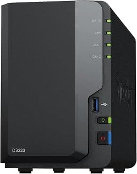 Synology 2-Bay DS223 Quad Core CPU NAS Kit with 2GB Memory for Middle Light Users - Domestic Authorized Dealer Compatible Phone Support DiskStation on Amazon.ae - Price Tracker