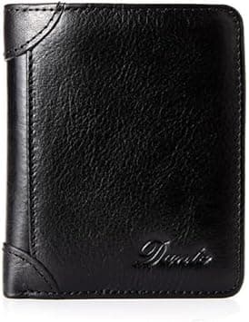 Men's Leather Wallets with RFID Blocking,Genuine Leather Wallet for Men with ID Window,Head Layer Cowhide Slim Minimalist Wallet Credit Card Holder (Retro Black) on Amazon.ae - Price Tracker