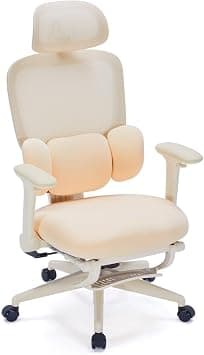 Divona Luna Compact Ergonomic Mesh Office Chair with Footrest, Adjustable Lumbar Support, Reclining Desk Chair for Home Office, Study & Everyday Comfort على Amazon.ae - متتبع الأسعار