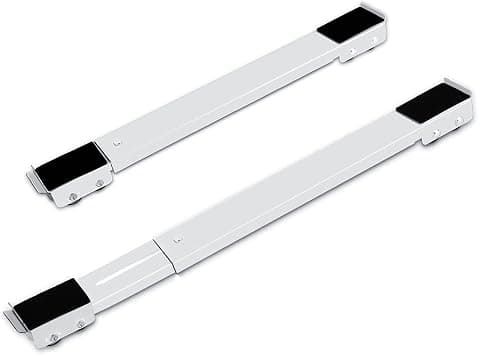 Lilithye Heavy Duty Appliance Rollers Pair Move Tools Expandable Adjustable Steel Appliance Trolley Furniture Mover for Washer Dryer Refrigerator (White) على Amazon.ae - متتبع الأسعار