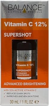 Balance Active Formula 12% Vitamin C Advanced Brightening Supershot Serum (30ml) - Reduces Dark Spots & Improves Uneven Skin Tone. على Amazon.ae - متتبع الأسعار