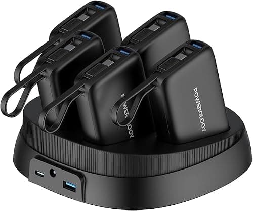 5 in 1 Power Bank Terminal 5x 10000mAh QC Wireless Power Bank Premium Black with USB-A and USB-C Ports على Amazon.ae - متتبع الأسعار