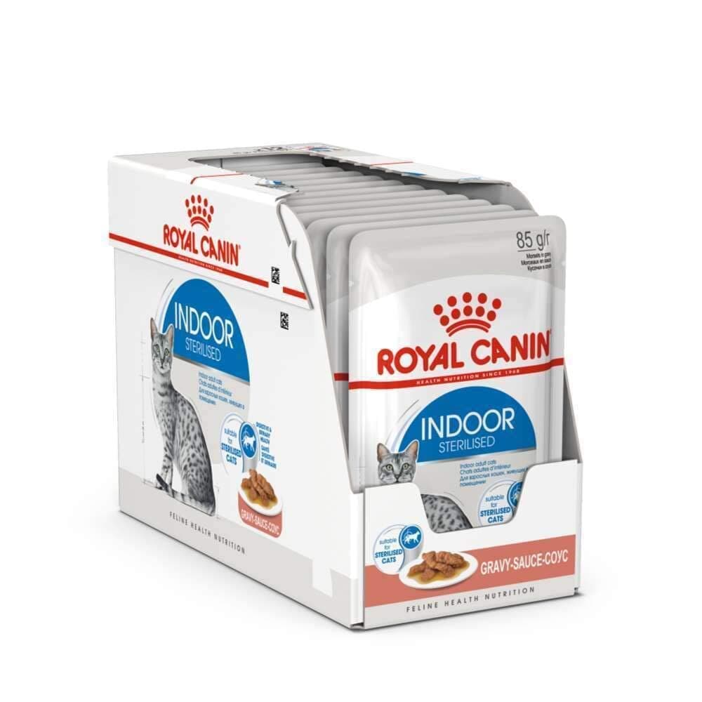 Royal Canin Indoor Sterilised in Gravy Cat Wet Food BOX - 12X85G on Amazon.ae - Price Tracker
