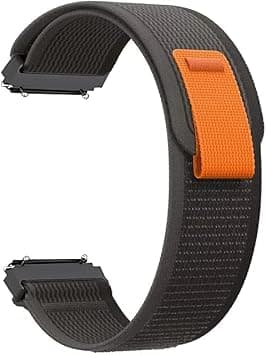 Prolet 20mm Nylon trail Sport Replacement Bands and Loop Compatible With (ONLY 20mm Lugs Size) Amazfit GTS 2 Mini, Amazfit Bip,Amazfit GTS,Samsung Galaxy Watch 4/ Watch 5-(BLACK & ORANGE) على Amazon.ae - متتبع الأسعار