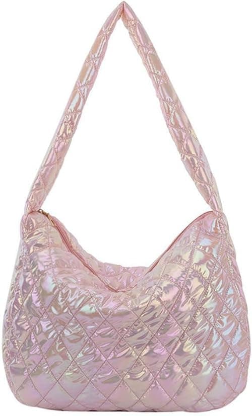 Women's Quilted Shoulder Bag Padded Tote Bag Large Capacity Hobo Purse Lightweight Nylon Padding Handbag on Amazon.ae - Price Tracker