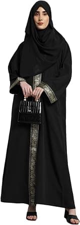 Black Solid Abaya with hijab for women - Amazon.sa Price Tracker