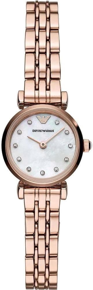 Emporio Armani Women's Mother Of Pearl Dial Stainless Steel Analog Watch - AR11203, Rose Gold on Amazon.ae - Price Tracker