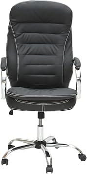 Multi Home Furniture Ergonomic Office Chair, MH-F100-BLK Computer Desk Chair, PU material, Steel Structure, Smooth lumbar support with adjustable Height, (Black) on Amazon.ae - Price Tracker