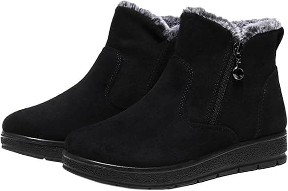 Women's Now Boots With Warm Fur Lining Non-slip Ankle Boot Winter Cotton Shoes Female Comfortable Outdoor Ski Boots Thickened Short Shoes on Amazon.ae - Price Tracker