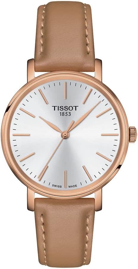 Tissot Womens Everytime Lady 316L Stainless Steel case with Rose Gold PVD Coating Quartz Watch, Beige, Leather, 16 (T1432103601100), Beige on Amazon.ae - Price Tracker