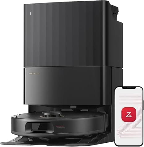 roborock Qrevo 5AE black Robot Vacuum Cleaner, 12000Pa Suction, Dual Anti-Tangle Brushes, Smart Obstacle Avoidance, Dual Liftable Spinning Mops, Auto Mop Washing,Self Drying, Self-Emptying & Refilling on Amazon.ae - Price Tracker