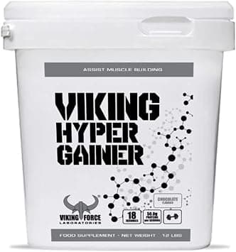 VIKING FORCE Hyper Gainer- Chocolate Flavour Supplement to Assist Muscle Building, 12lb (5.45g), 18 servings, 50g protein per serving on Amazon - Best Deal Finder