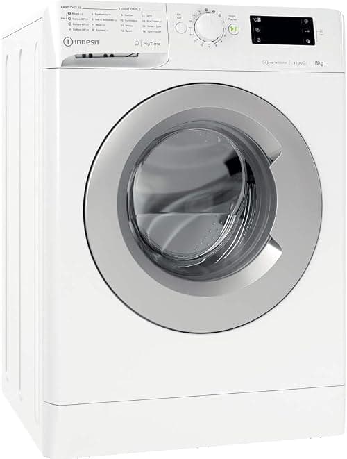 Indesit Mytime 8Kg Front Load Washing Machine 1400 RPM, Inverter Motor, 16 Washing Programs, Big Digit Display, Child Lock, Made in Poland- MTWE-81483WSGCC - White on Amazon.ae - Price Tracker