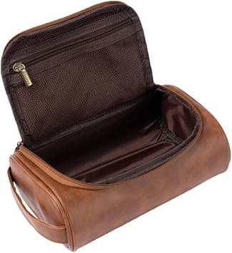 Travel Toiletry Bag, PU Leather Toiletry Bag for Women and Men, Large Water-resistant Toiletries Bathroom Shaving Bags, Portable Makeup Organizer Bag, Travel Essentials & Organizers on Amazon - Best Deal Finder