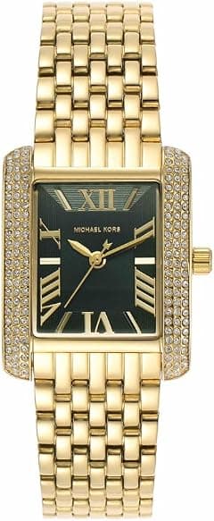 Michael Kors Emery Women's Watch, Quartz Movement with Stainless steel or Leather strap - متتبع أسعار Amazon.sa