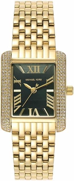 Michael Kors Emery Women's Watch, Quartz Movement with Stainless steel or Leather strap - متتبع أسعار Amazon.sa