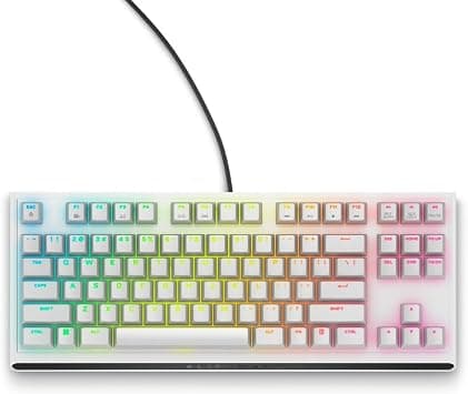 Alienware AW420K Tenkeyless Gaming Keyboard - Mechanical Cherry MX Red Switch, RGB Lighting (AlienFX), USB, Compact Design, Anti-Ghosting, N-key Rollover, QWERTZ German - Lunar Light on Amazon.ae - Price Tracker