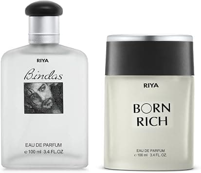Riya Bindas & Born Rich (100 ml each) | Aromatic Woody Spicy - Bindas | Citrus Woody Spicy - Born Rich | Ideal gift for men | Pack of 2 on Amazon.ae - Price Tracker