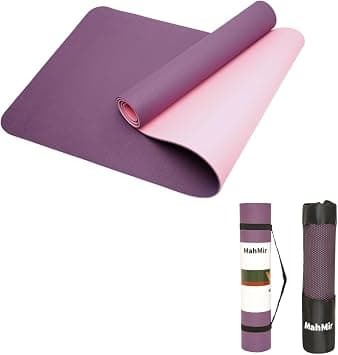 MahMir Yoga Mat Anti-Slip Exercise Mat with Carrying Bag Fitness Mat for Pilates 183CM*61CM*6MM Thickness for Woman Man Beginners on Amazon - Best Deal Finder