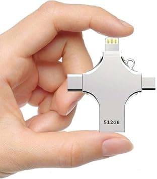 512GB 4-in-1 USB 3.0 Flash Drive - Compatible with iPhone, Android, iPad, Mac, PC, Galaxy S, Windows | High-Speed USB A, USB C, Micro USB & iPhone Connector | Ultra-Fast Thumb Drive,Jump Drive,Memory on Amazon.ae - Price Tracker